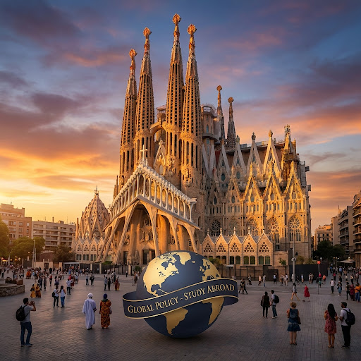 Global Policy - Sagrada Familia representing international diplomacy